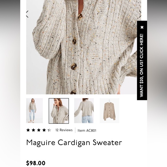 Madewell Maguire Cardigan - Picture 4 of 4